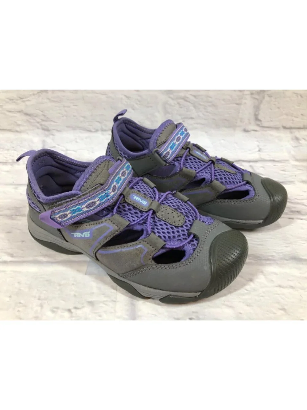 TEVA Girls 2 Rollick Lavender/Gray Water Sport Sandals Shoes